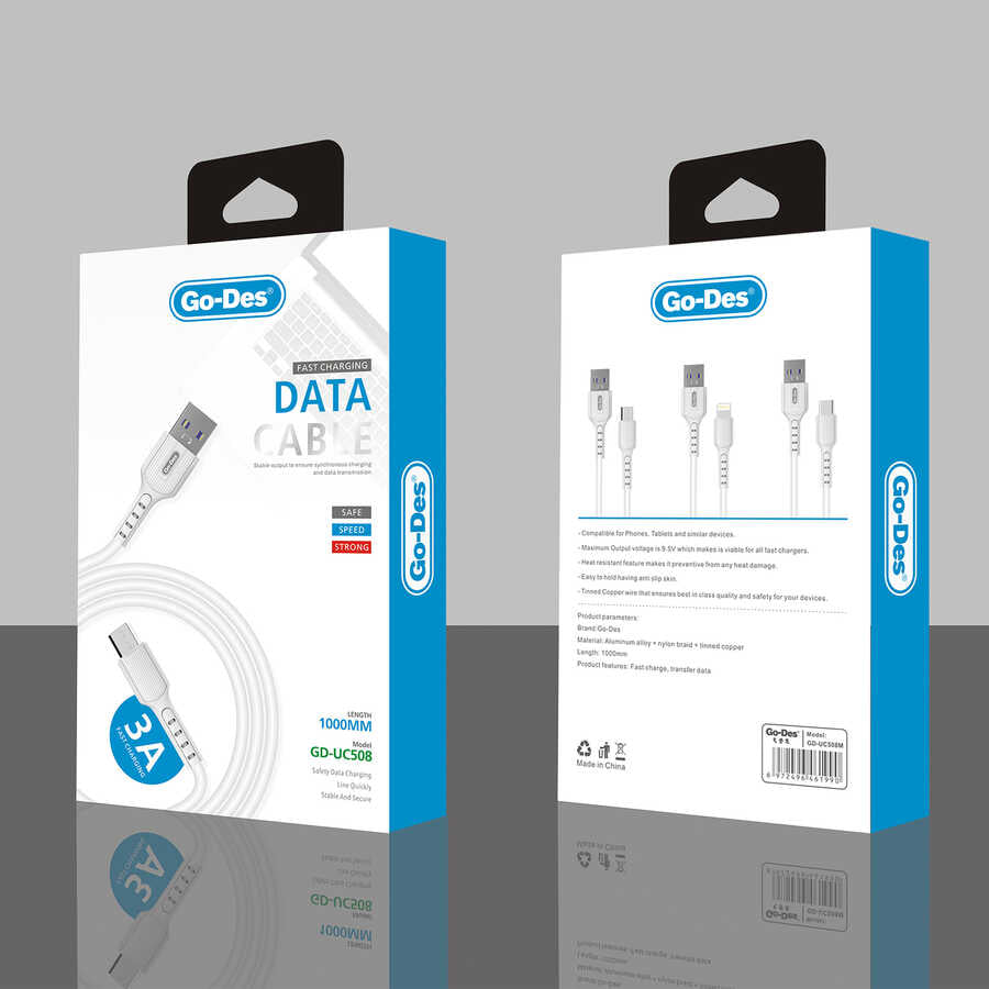 Go-Des GD-UC508 Micro Uçlu USB Şarj Kablosu - 2 Go-Des GD-UC508 Micro Uçlu USB Şarj Kablosu - 2